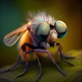 House fly, close up Royalty Free Stock Photo