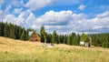 House at the forest in Jizera Mountains Royalty Free Stock Photo