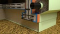 house foundation drain system, industrial 3D rendering