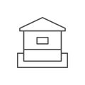 House foundation line outline icon