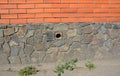 House foundation wall ventilation hole