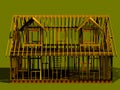 House frame front view