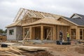 House frame under construction Royalty Free Stock Photo
