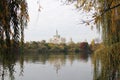 House of Free Press Casa Presei Libere and Herastrau Park, autumn season