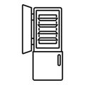 House fridge icon, outline style Royalty Free Stock Photo