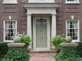 Front door with columns