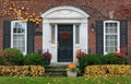 House front door in fall