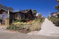 House front of the manhattan beach in california Royalty Free Stock Photo