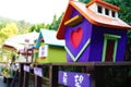 House full of hope, love, house with purple love, house made of wood