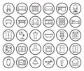 House furniture linear icons set