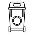 House garbage icon, outline style Royalty Free Stock Photo