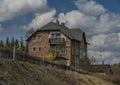 House with garden near Karlovy Vary Brezova station Royalty Free Stock Photo