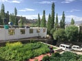 The house garden of Tibetan family in Leh, India