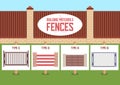 House Gates and Fences Types Flat Vector Concept