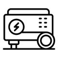 House generator icon outline vector. Power engine Royalty Free Stock Photo