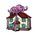 House gift, real estate. isolate on white background