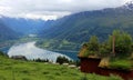 View to Olden and Nordfjord from Raksseter Royalty Free Stock Photo