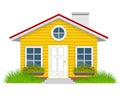 House with grassplot Royalty Free Stock Photo