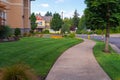 House Green Grass Lawn Front Yard Freshly Mowed