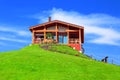 House on green hill Royalty Free Stock Photo