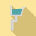 House gutter icon, flat style