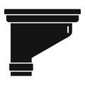 House gutter icon, simple style