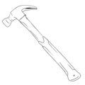 House hammer icon. Outline