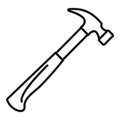 House hammer icon, outline style