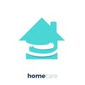 House with hand embrace. Isolated Vector Illustration