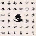 house in handicon. insurance icons universal set for web and mobile Royalty Free Stock Photo