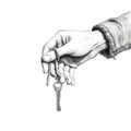 house hands holding a key ai generated