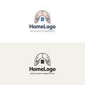 House hands logo. Insurance or real estate vector template.