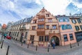 House of Heads, built in 1609 with decorations on facade composed of a 106 grotesque masks, Colmar, France Royalty Free Stock Photo