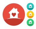 House and heart logo concept Royalty Free Stock Photo