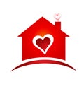 House of heart logo creative design logo