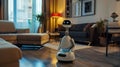 House helper. Futuristic robot home helper
