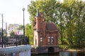 House of the High Bridge caretaker. Early autumn. Kaliningrad.