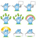 House and Home Cartoons Royalty Free Stock Photo