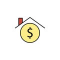 house, home, dollar icon. Element of finance illustration. Signs and symbols icon can be used for web, logo, mobile app, UI, UX