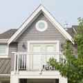 House Home Exterior Front Elevation Roof Gable Details Royalty Free Stock Photo