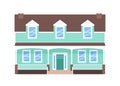 House, home facade. Vector illustration in flat design. Royalty Free Stock Photo