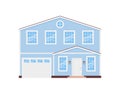 House, home facade. Vector illustration in flat design. Royalty Free Stock Photo