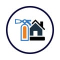 house, home, fire extinguisher, home extinguisher icon