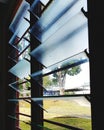 Glass louver at window Royalty Free Stock Photo