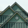 House Home Green Siding Details