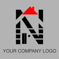 House, home, real estate logo letter N Royalty Free Stock Photo