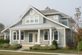 House Home New Gray Exterior Front Side Elevation Roof Details Royalty Free Stock Photo