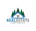 House home real estate cabin rental vector logo design