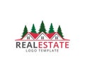 House home real estate cabin rental vector logo design