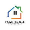 House home recycle logo icon vector illustration design Royalty Free Stock Photo